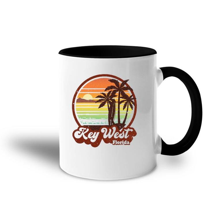 Key West Souvenirs Florida Vintage Surf Surfing Retro 70S Accent Mug