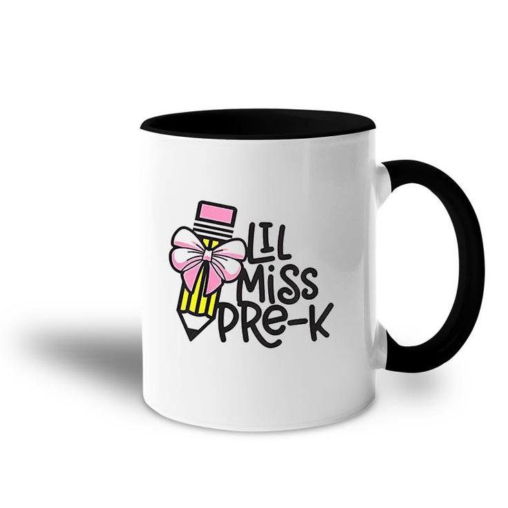 Kids Little Miss PreK Back To School Pre Kindergarten Accent Mug