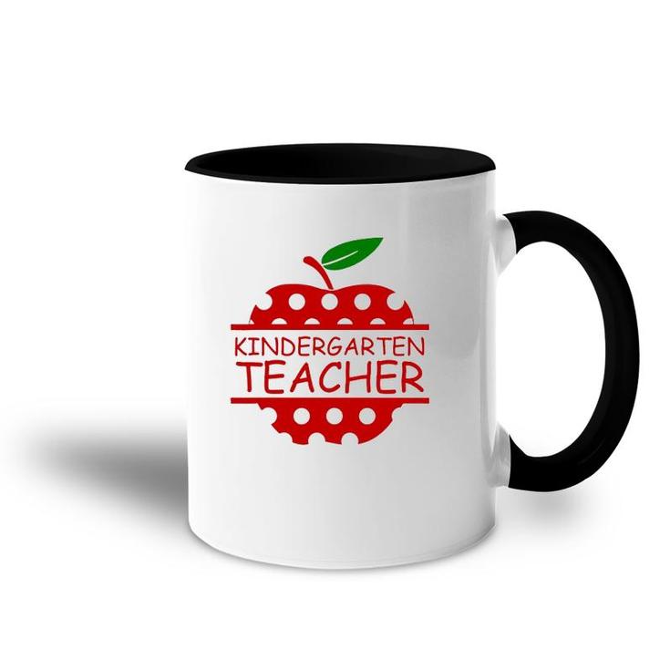 Kindergarten Teacher Teaching Lover Apple Accent Mug
