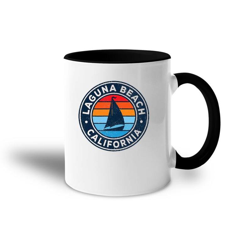 Laguna Beach California Ca Vintage Sailboat Retro 70S Accent Mug