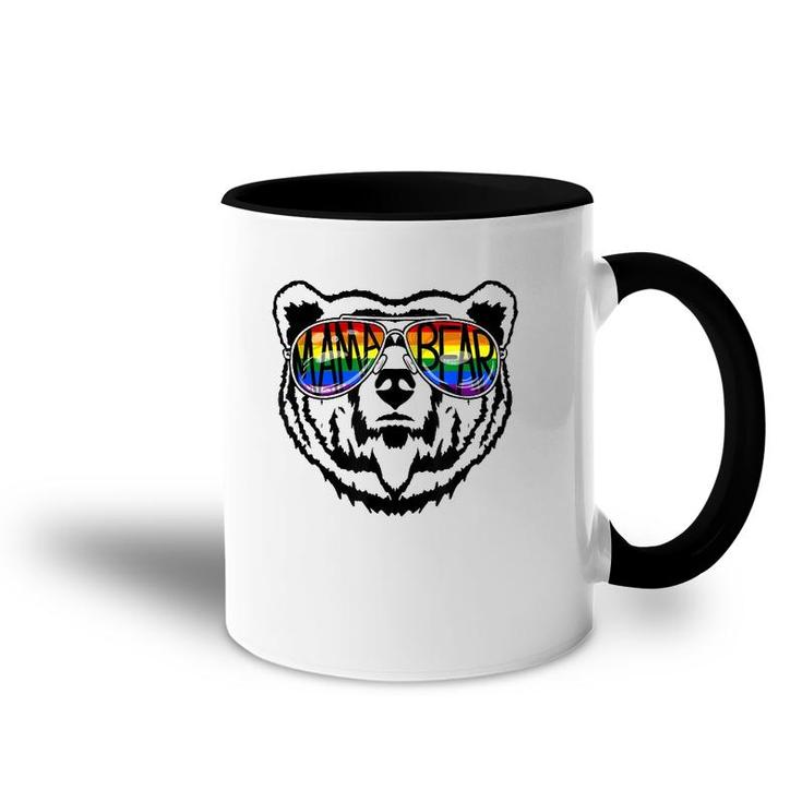 Lgbtq Mama Bear Proud Mom Momma Ally Rainbow Flag Pride Accent Mug