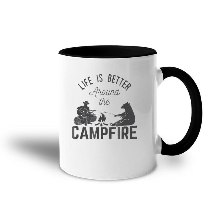 Life Is Better Around The Campfirefor Camping Accent Mug