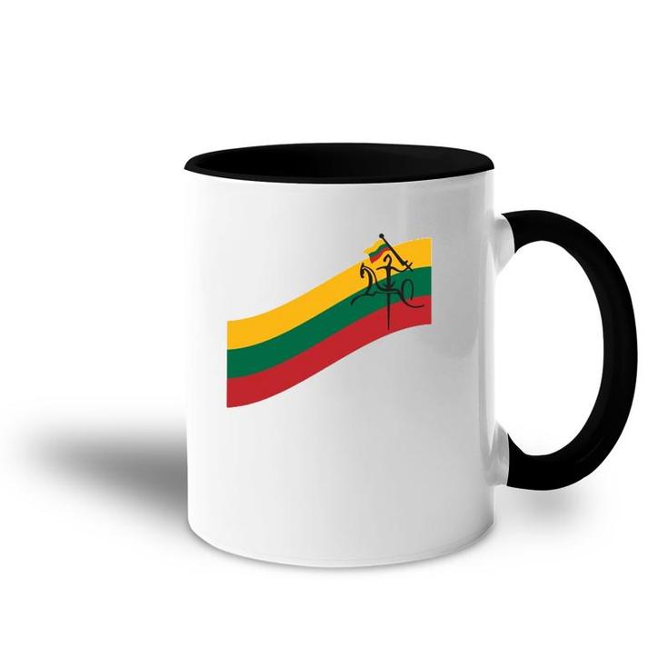 Lithuanian Banner Vytis - Lithuania Strong Accent Mug