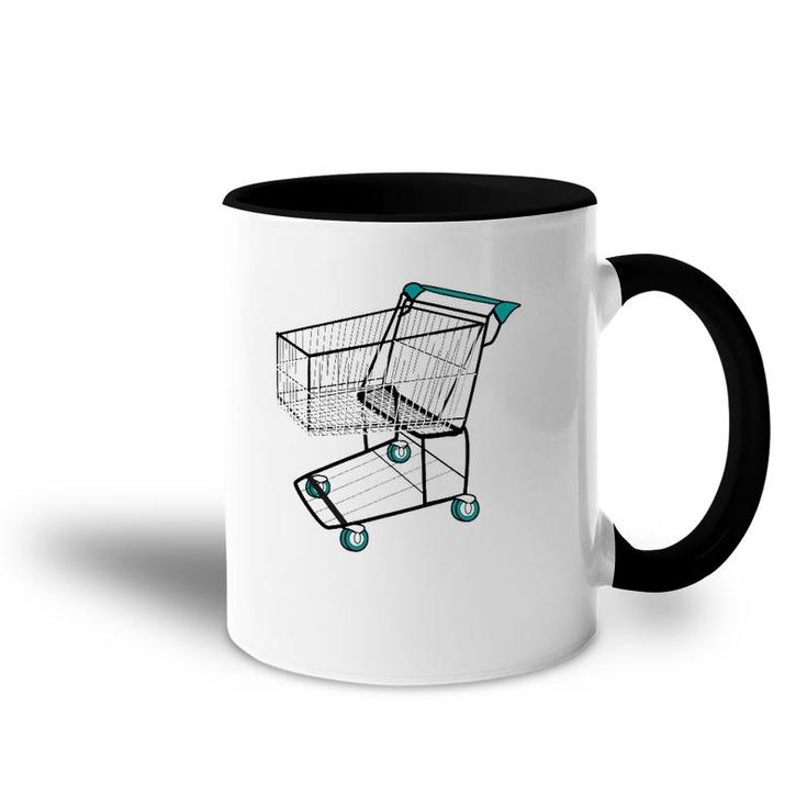 Love Shopping Supermarket Grocery Store Cart Accent Mug