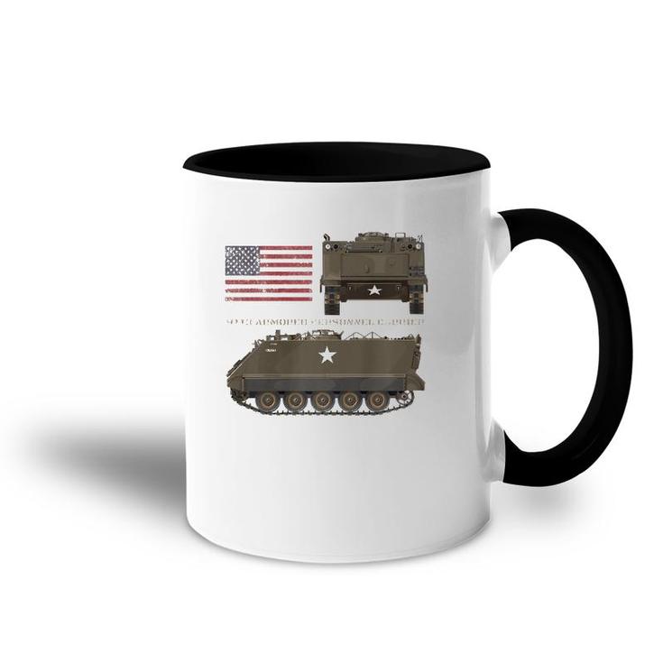 M113 Armored Personnel Carrier Patriotic Army American Flag  Accent Mug