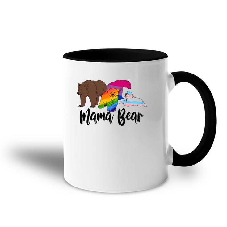 Mama Bear Lgbt Gay Trans Pride Support Lgbtq Parade Mother's Day Accent Mug
