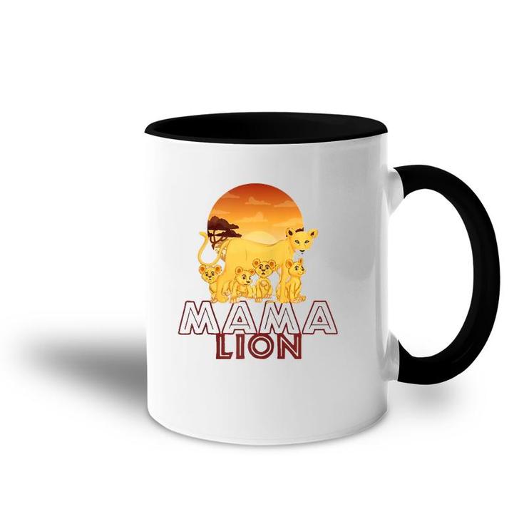 Mama Lion - Big Cat Family Mother Children Tee Accent Mug