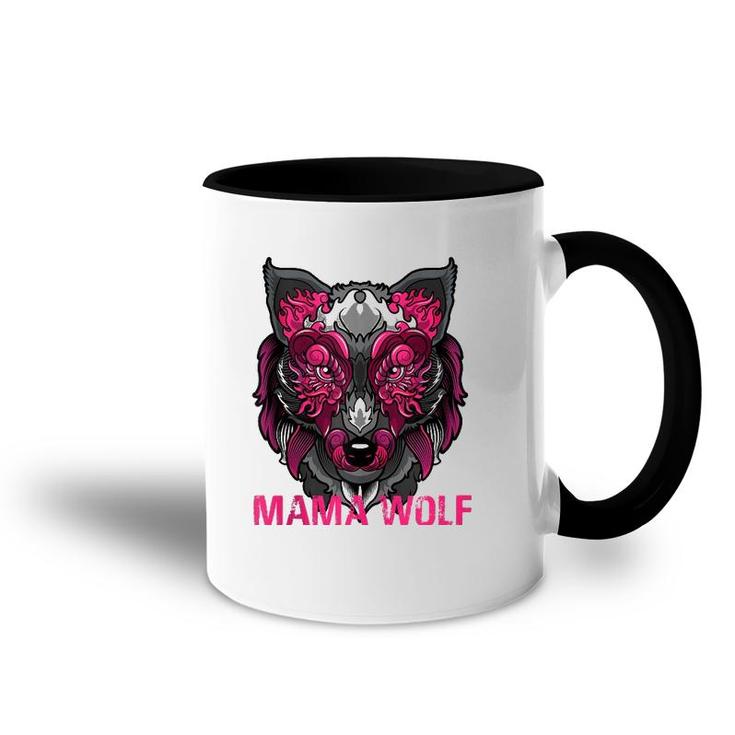 Mama Wolf Pink Mother's Day Gift Accent Mug