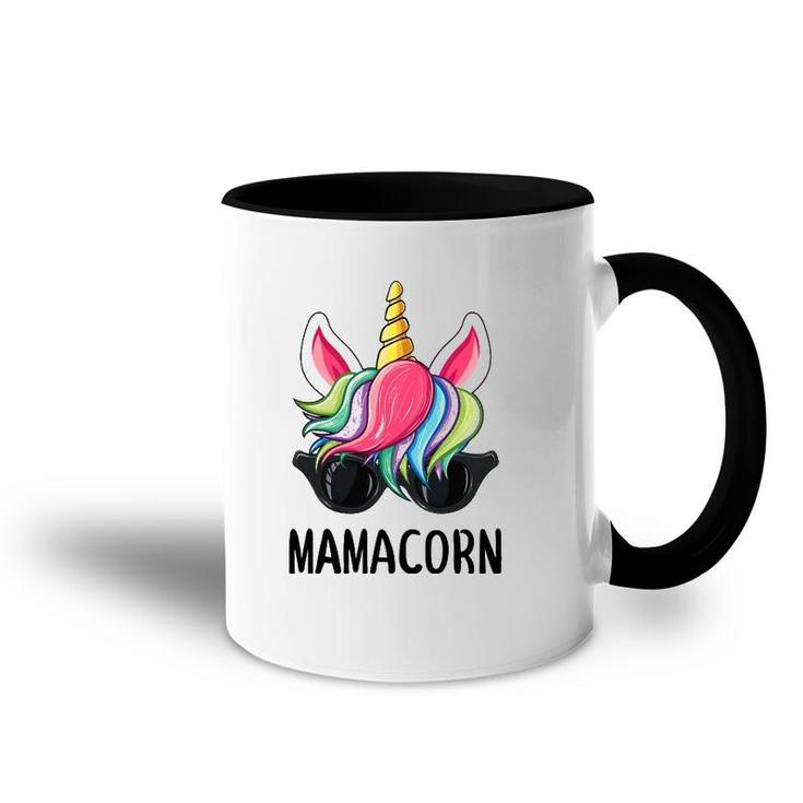 Mamacorn Mom Funny Unicorn For Mother's Day Gifts Accent Mug