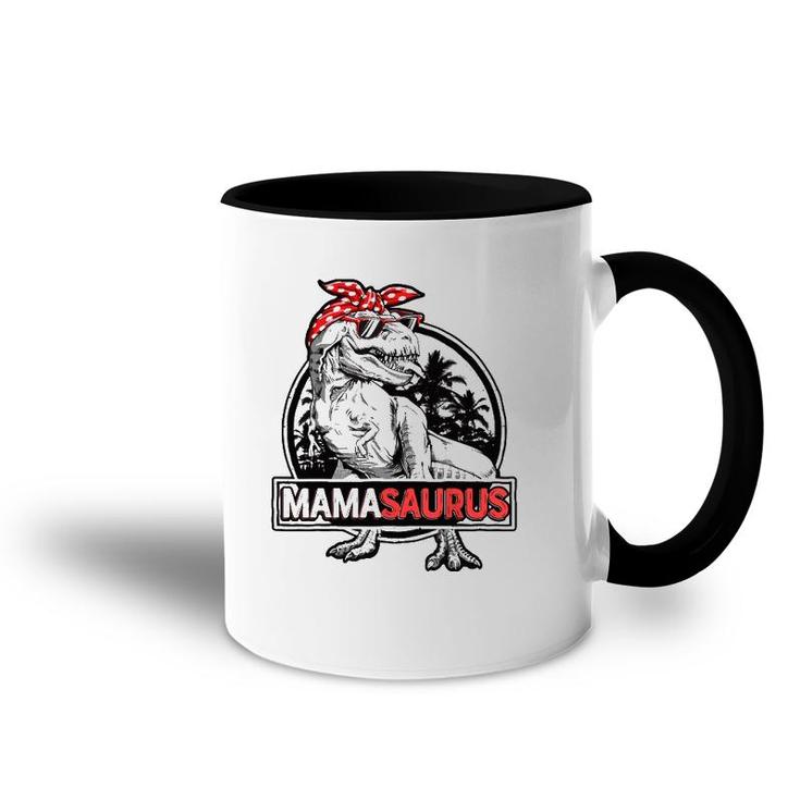 Mamasaurusrex Dinosaur Funny Mama Saurus Family Matching  Accent Mug