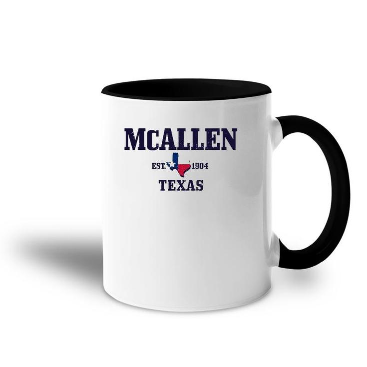 Mcallen Texas Pride Est 1904 State Map Flag Gift  Accent Mug