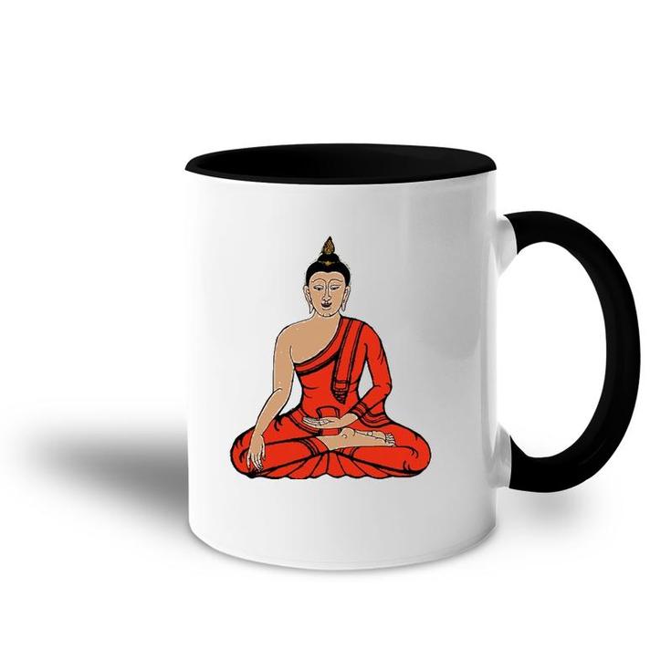 Meditation Young Buddha Retro Tee Yoga Buddhist Accent Mug