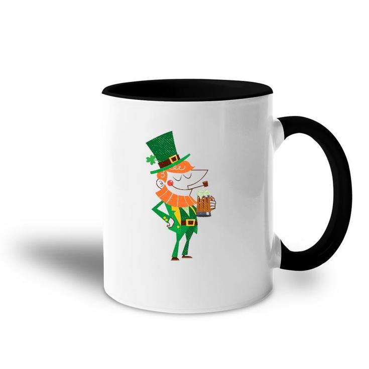 Mid Century Leprechaun Patrick's Day Accent Mug