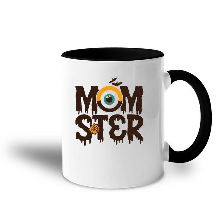 Momster Halloween  Mom Mother Accent Mug