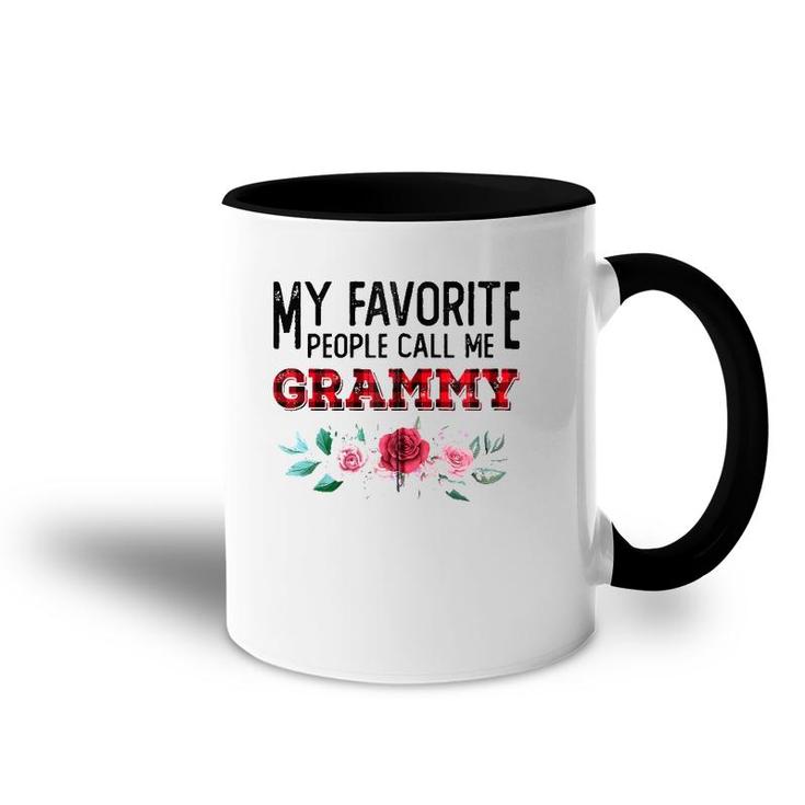 My Favorite People Call Me Grammy Mother's Day Zip Accent Mug
