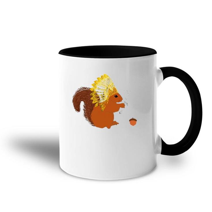 Native American Squirrel Indian Chief Pride Rodent Headdress Accent Mug