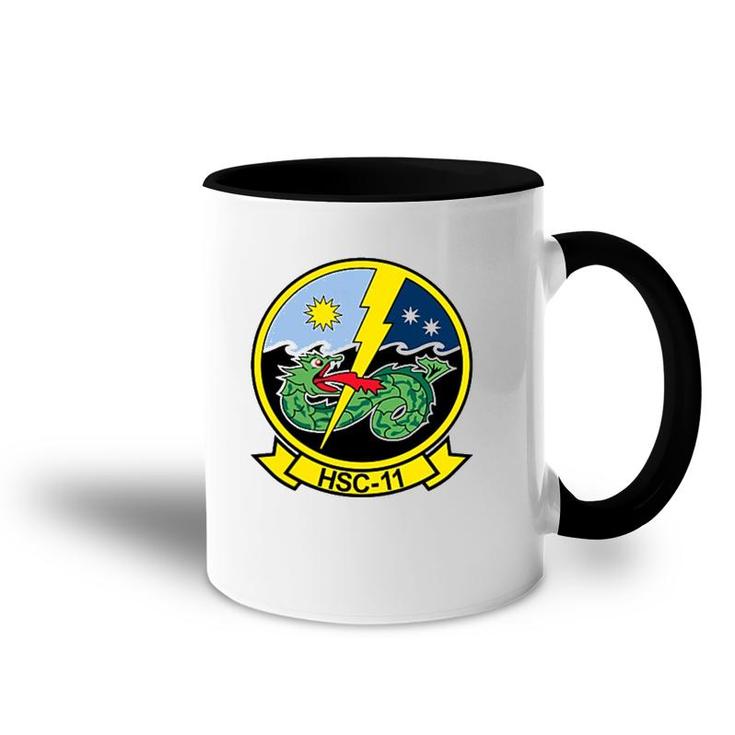 Navy Helicopter Sea Combat Squadron Hsc 11 Dragonslayers Accent Mug