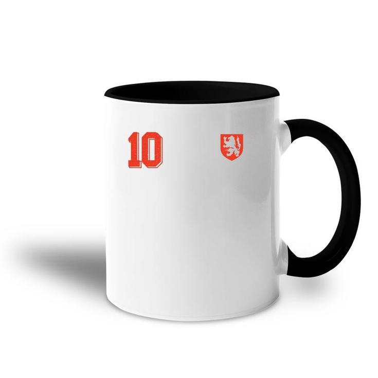 Netherlands Or Holland Design In Football Soccer Style Accent Mug