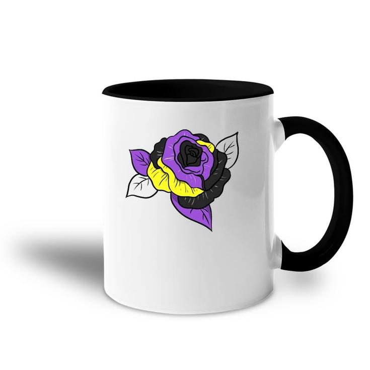 Nonbinary Pride Rose Nonbinary Rose Accent Mug