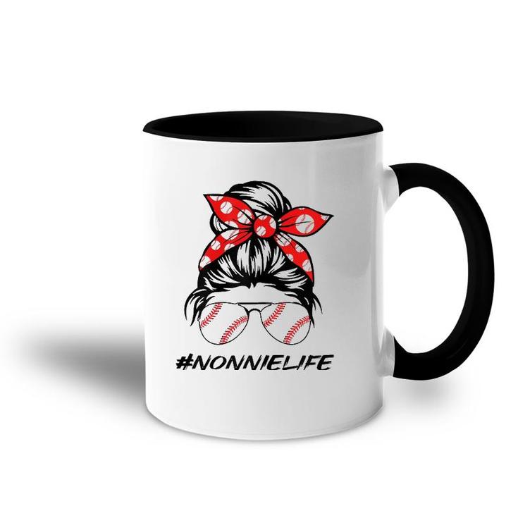 Nonnie Life Softball Baseball Love Nonnielife Mother's Day Accent Mug