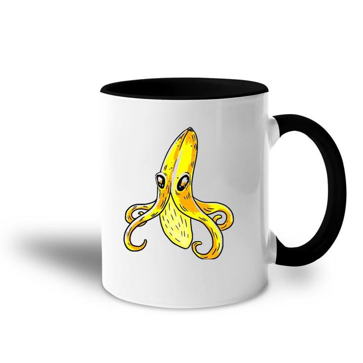 Octopus Banana Yellow Funny Humor Fruit Pun Lover Gift Accent Mug