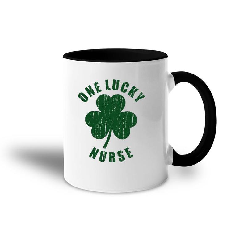 One Lucky Nurse Clover Happy St Patrick's Day  Accent Mug