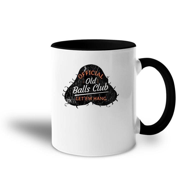 Over The Hill 55 Old Balls Club Distressed Novelty Gag Gift Accent Mug