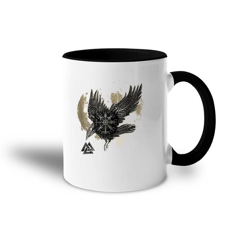 Pagan Raven Moon Viking  Accent Mug