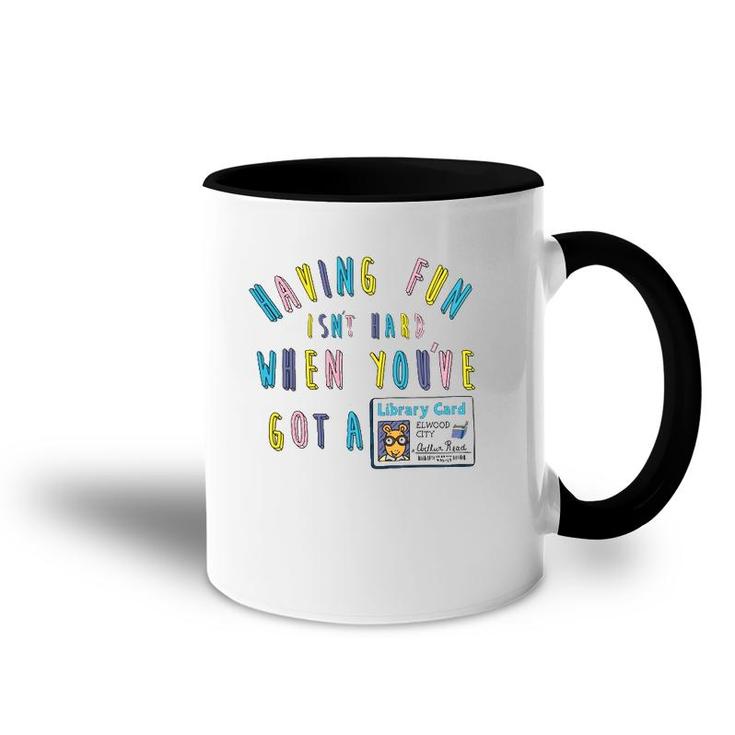 Pbs's Arthur Library Card Men's And Women's Accent Mug