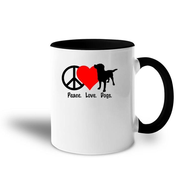 Peace Love Dogs  Tee Dog Puppy Accent Mug