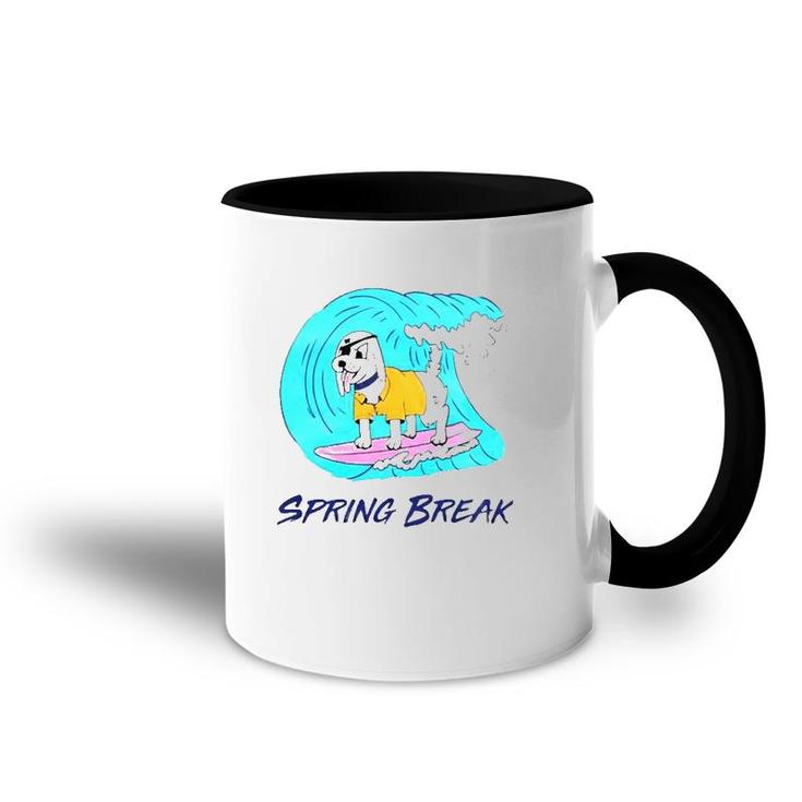 Pirate Dog Spring Break Surfing Dog Beach Vacation Accent Mug