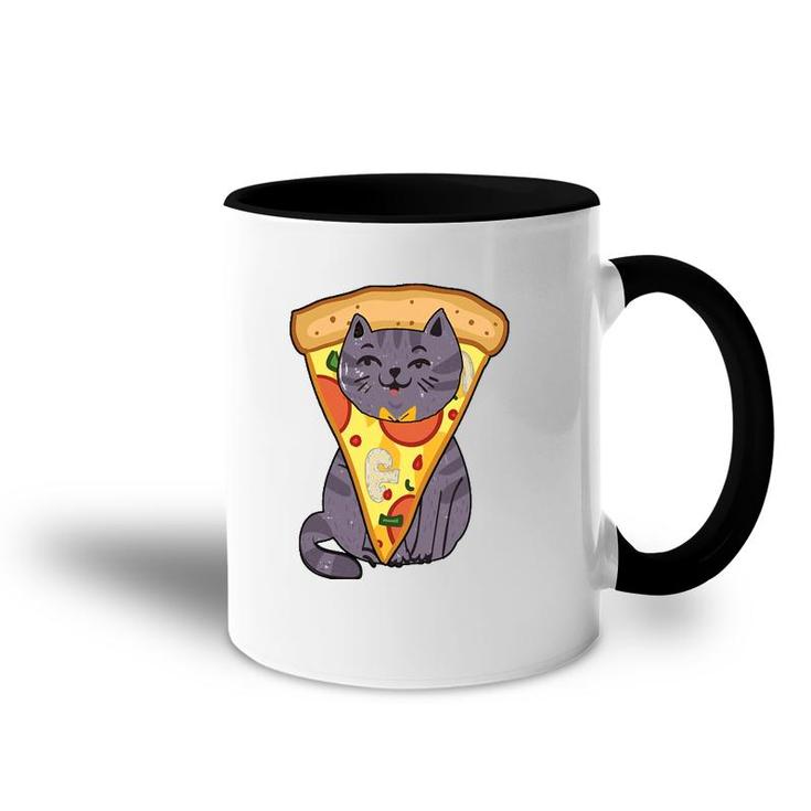 Pizza Cat Foodie Pet Lover Accent Mug