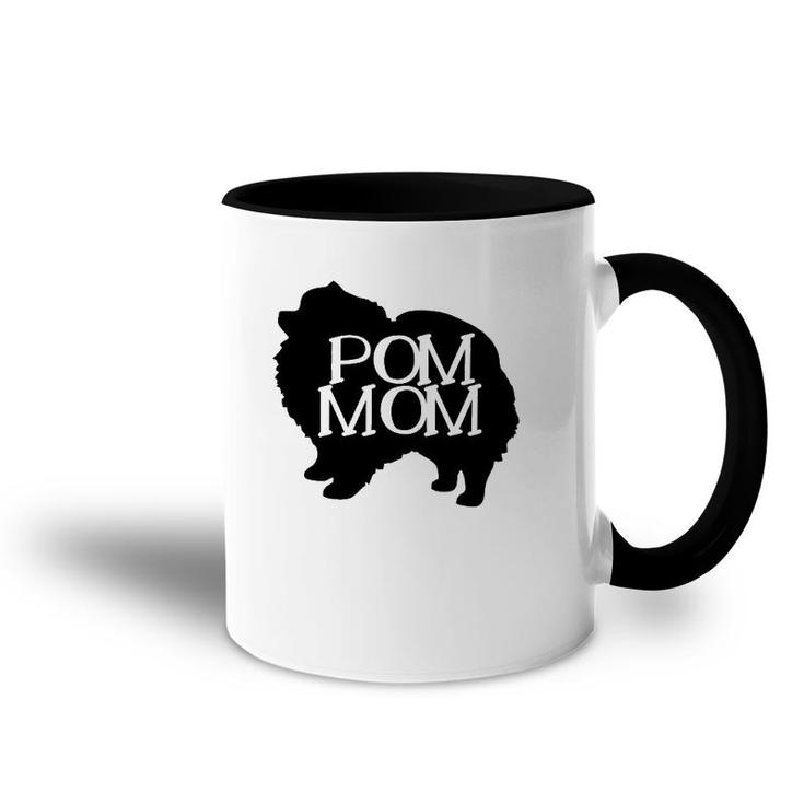Pomeranian Dog Lover Pom Mom Accent Mug