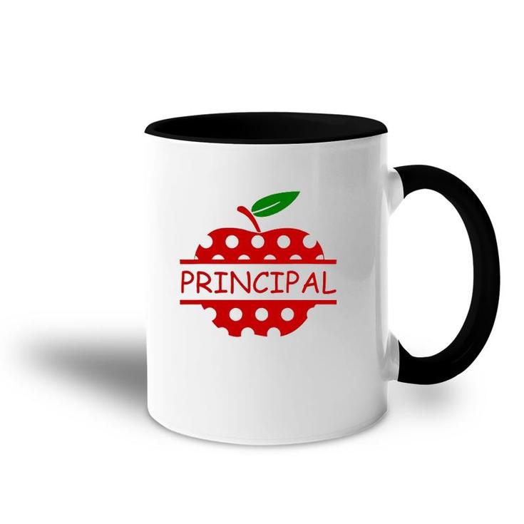 Principal School Principal Teacher Life Apple Accent Mug