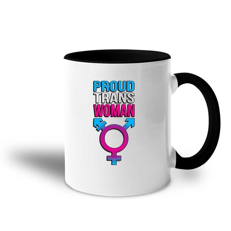 Proud Trans Woman Transgender Pride Accent Mug