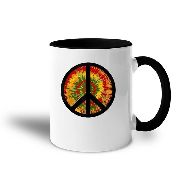 Psychedelic Trip Peace Sign 60'S 70'S  Accent Mug