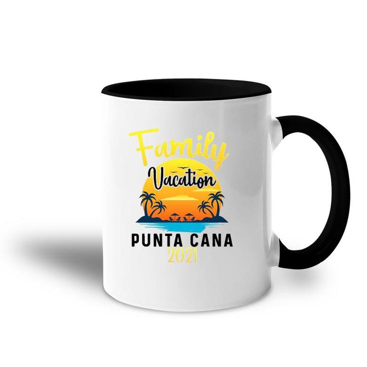 Punta Cana Family Vacation 2021 Matching Dominican Republic Accent Mug