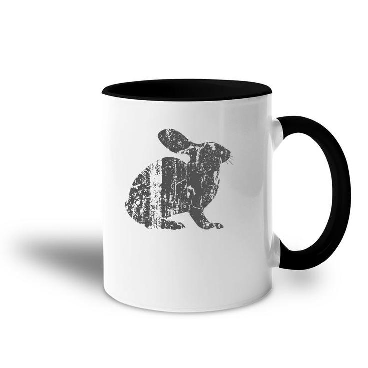 Rabbit Vintage Design Rabbit Print Accent Mug