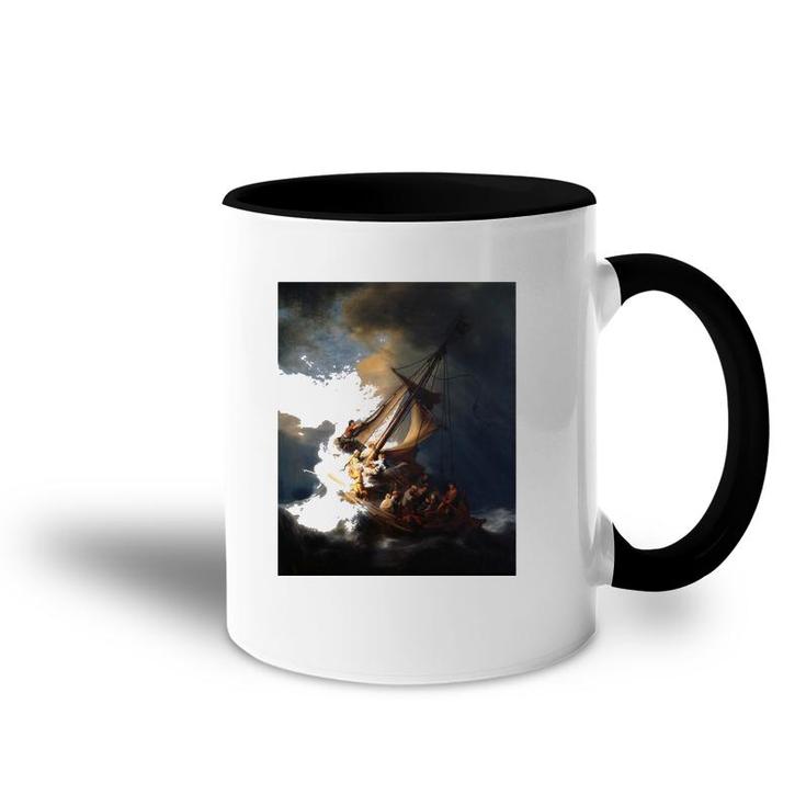 Rembrandt Christ In The Storm On The Sea Of Galilee Accent Mug