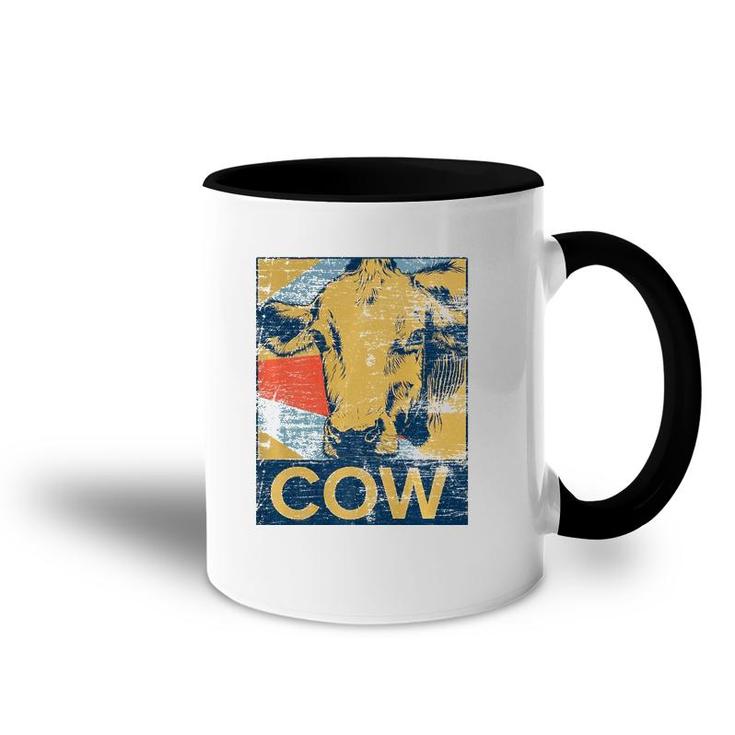 Retro Cow  Vintage Accent Mug