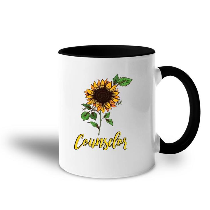School Career Counselor Sunflower T Gift Accent Mug
