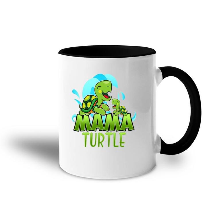 Sea Turtle Family Mama Child Mother Laughing Family Group Accent Mug