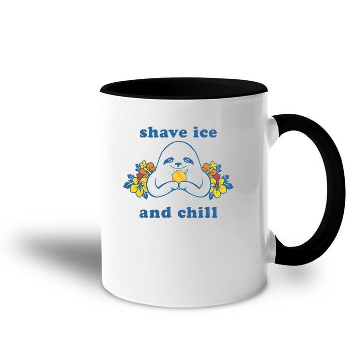 Shave Ice And Chill Sloth Hawaii Gift Surf Accent Mug