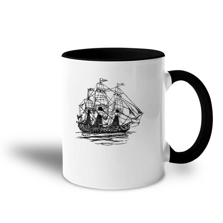 Sheldon Nerdy Vintage Retro Boat Pirate Ship Geek Gift  Accent Mug