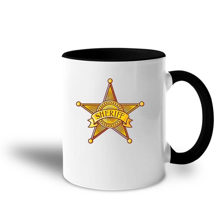Sheriff Badge Uniforms Costume Gift Accent Mug