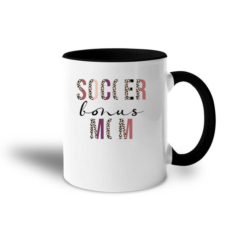 Soccer Bonus Mom, Soccer Mom, Leopard Mother's Day Accent Mug