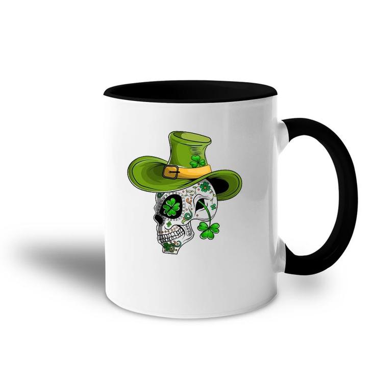 St Patrick's Day Mexican Skull Cinco De Mayo Accent Mug