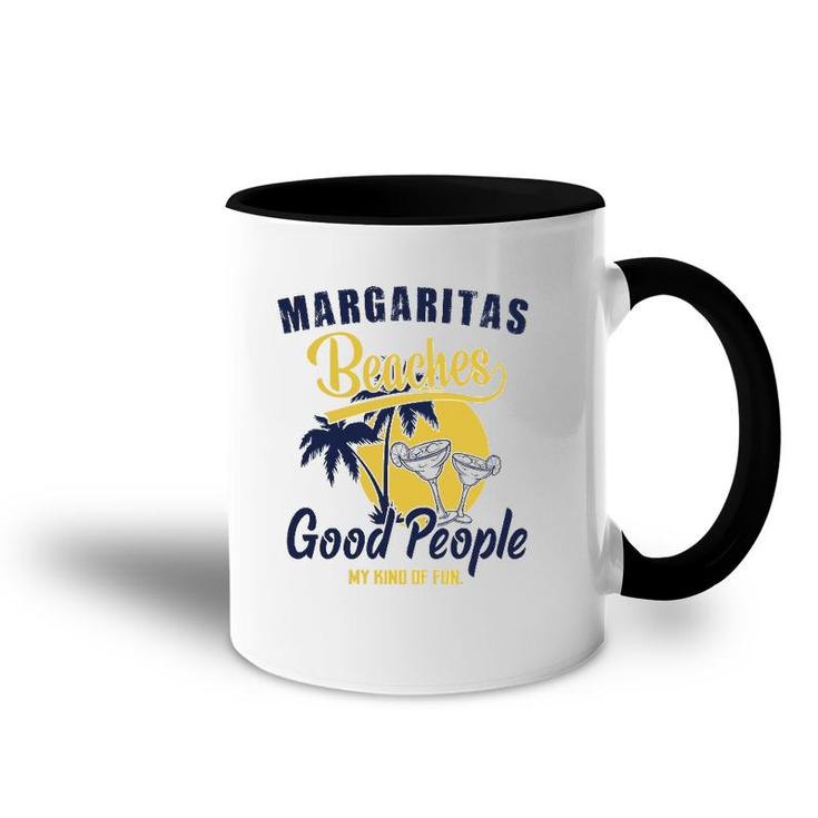 Summer Fun Vacation Margaritas Beaches & Good People Graphic Accent Mug