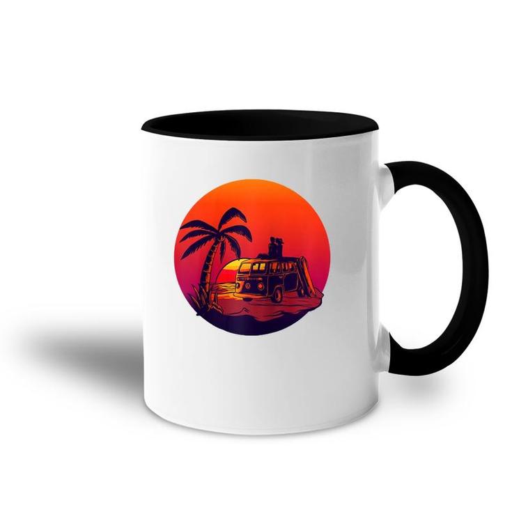 Summer Sunset - Love Van - Travel - Romanic Graphic  Accent Mug