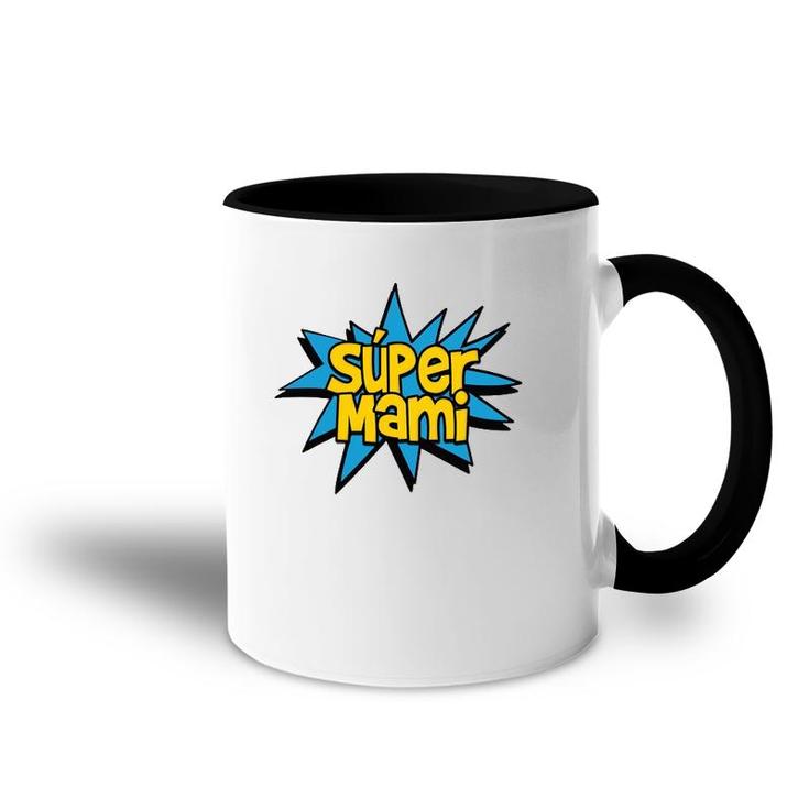 Super Mami Spanish Mom Comic Book Superhero Graphic Accent Mug